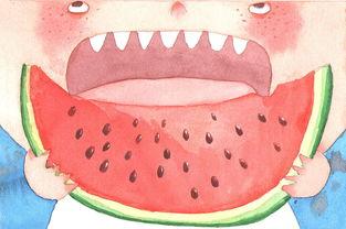 夏日吃瓜的默默,默默吃瓜乐逍遥